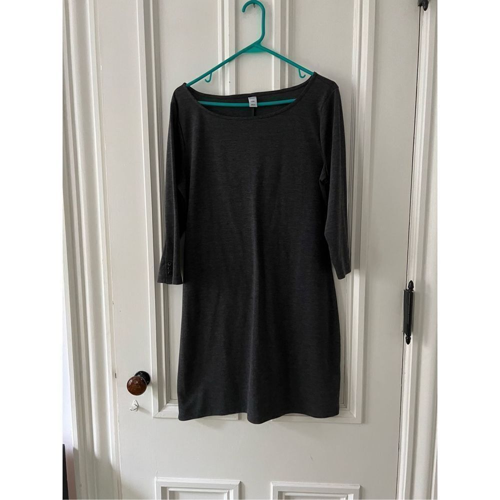 Old Navy heather gray long sleeve dress L